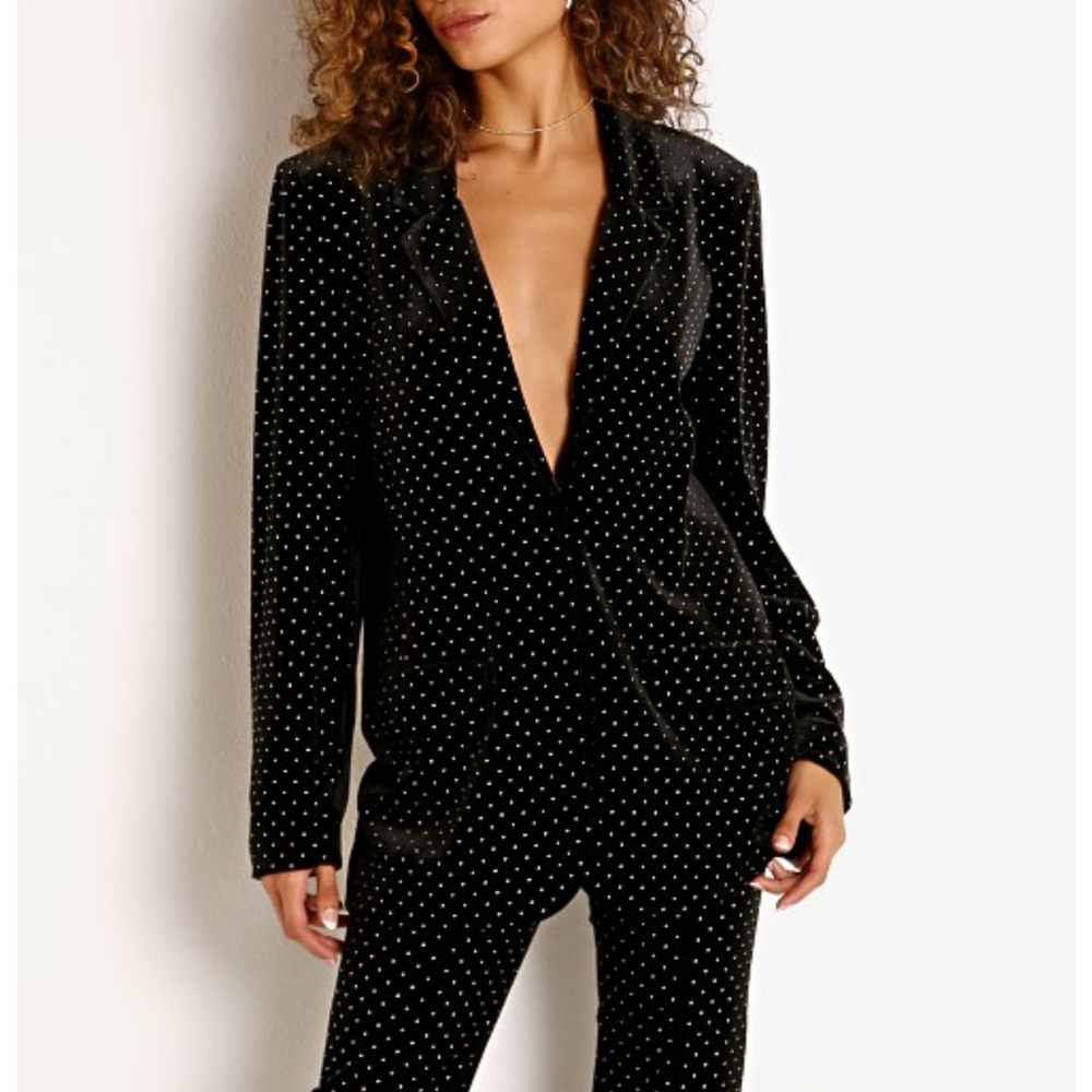 NWT For Love & Lemons Margot Boyfriend Blazer Black sz.S